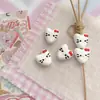 Cuentas de Cerámica Pinta a Mano con Forma de Corazón Flor Cerdo Gato Kt Estrella Pulsera de Cuentas Hecha a Mano DIY Accesorios de Joyería de Cuentas Sueltas