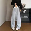 Novas calças de moletom versáteis estilo americano, peso pesado, perna curva, unissex, coleção primavera/outono, modelagem solta, perna reta, perna larga, calça longa casual