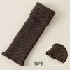 Meias de tricô folgadas para outono e inverno para mulheres, aquecedores de panturrilha grossos com listras verticais estilo JK japonês, combinados com botas de neve para um efeito emagrecedor