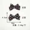 Lazo de tela con encaje de lunares grandes clásico, accesorio hecho a mano para el cabello DIY, accesorio de decoración para ropa, zapatos, sombreros y muñecas
