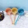Nova concha de água com cabo longo para uso doméstico na cozinha, colher de água de plástico espessado, concha para regar, concha para chá de bebê infantil