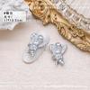 Manicura de Celebridad de Internet Corazón Ángel Joyería Resina Blanca Diamante Relieve 3D Acabado Accesorios de Uñas Usables