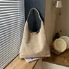 Bolsa Tote Suede Retrô Feminina 2026 Nova Tendência Cor de Outono Mealade Bolsa de Ombro Único Grande Capacidade Bolsa Mãe-Filho