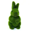 Conejo de Flockado de Musgo Artificial Decoración del Hogar Pequeños Adornos Búho Gato Animales Pequeños Animales de la Serie Bosque