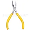 Juego de 8 piezas amarillo de 4.5 pulgadas en stock pinzas para alambre mango amarillo joyería hecha a mano diy pinzas de punta