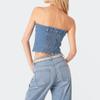 Chaleco vaquero ajustado y sexy para mujer, suministro transfronterizo de comercio exterior europeo y americano.