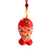 Presente para o Festival do Barco-Dragão Sachet de Peixe Koi, Ornamento Tradicional Chinês para Pendurar no Carro, Sachet de Bênção, Saco de Sachet "Abundância Todo Ano" para Pendurar no Carro