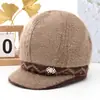 Gorro de Invierno para Mujeres de Mediana Edad y Mayores Abuela Mamá Persona Mayor Gorro Cálido Más Terciopelo Protección contra el Frío Lana Gorro de Punto para Señora Mayor