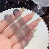 Brincos de metal com franjas longas exageradas, simples, versáteis, de alta qualidade, design elegante, requintados, retrô francês, exagerados