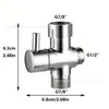 Compañero de Baño para Inodoro Doméstico Válvula Triangular de Salida Doble Pistola de Rociado Potenciadora de Alta Presión para Bidé de Baño Pistola de Agua
