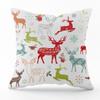 Amazon nova fronha de linho impressão digital sofá cintura almofada Natal casa decoração travesseiro atacado