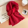 Bufanda de Punto de Dos Colores Doble Cara Estilo Coreano para Hombres y Mujeres, Atmósfera Invernal, Suave y Cálida, Calentador de Cuello para Parejas 100% Lana de Oveja