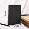 Cuaderno de Espiral Oficina Papelería Cuaderno de Notas Piel de Vaca Bloc de Notas Estudiante Cuadrícula en Blanco Línea Horizontal Cuaderno de Espiral Imprimir logo