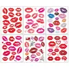 Pegatinas de Tatuaje de Labios Rojos Corazón Rojo Transfronterizas de San Valentín Sexy de Gama Alta Pegatinas de Beso de Labios Multicolor Rosa