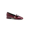 Zapatos Mary Jane estilo francés de piel de oveja para mujer, nuevo modelo 2026, punta redonda poco profunda, hebilla dorada, zapatos pequeños de piel con tacón grueso