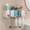 Estante de almacenamiento de cepillos de dientes de pared para baño, soporte para enjuague bucal, soporte para pasta de dientes, cilindro dental sin perforaciones, soporte para vaso de cepillo de dientes
