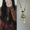 Colar de Dopamina "Estrela" Estrela Pequena Estilo Minimalista Pentagrama Corrente Longa para Moletom Pingente Versátil