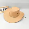 Fábrica de Origem Chapéu Atacado Chapéu de Palha para Pesca na Pradaria Viagem Praia Proteção Solar Chapéu de Cowboy Ocidental
