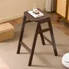 Banqueta de Jantar de Nogueira Preta Norte-Americana Banqueta para Trocar Sapatos de Madeira Maciça para Casa Banqueta Selim Sala de Estar Moderna Simples Banqueta Pequena Banqueta para Maquiagem