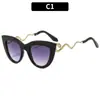 Óculos de Sol Femininos Moda Cat-Eye Pernas de Cobra Óculos de Sol Tendência Personalidade Europeus e Americanos Transfronteiriços Óculos de Sol de Alta Qualidade