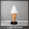 Caja de Luz de Exhibición de Modelo Grande de Helado Letrero Publicitario de Helado Falso Puesto Comercial