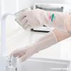 Guantes de Tareas Domésticas Translúcidos, Blancos para Lavandería Impermeables de Plástico Caucho para Limpieza del Hogar Antideslizantes Resistentes al Desgaste para Lavar Platos de Cocina