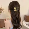 Pinza para el pelo única y hermosa con forma de pipa para mujer, pinza lateral para flequillo, pinza para el pelo de la frente, pinza de pico de pato sin costuras, accesorio para el pelo, pasador