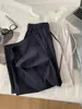 Pantalones Casuales de Pierna Ancha con Retazos Estilo Old Money Coreano para Mujer, Verano 2026 Delgados de Secado Rápido Adelgazantes Acortados Curvos Venta al por Mayor