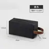 Bolsa de Lavagem à Mão Portátil para Homens Quadrada Viagem ao Ar Livre & Suprimentos de Viagem Bolsa de Armazenamento de Couro PU de Grande Capacidade