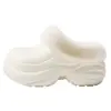 Nuevas pantuflas de algodón impermeables para mujer, de suela gruesa, forradas de felpa y antideslizantes, adecuadas para usar en interiores en otoño e invierno, con diseño de talón cerrado, disponibles al por mayor