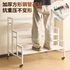 Soporte para Flores Tipo Escalera Doméstico Simple con Ruedas, Estante de Almacenamiento de Hierro Forjado de Pie, Estante de Exhibición de Plantas de Múltiples Niveles para Jardín