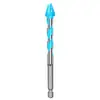 Broca Eccéntrica de Cuatro Hojas Dane para Perforación de Azulejos y Vidrio con Cabezal Inclinado, Herramienta de Perforación de Acero de Tungsteno Ultra-Duro, Especializada para Taladros Eléctricos