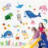 Calcomanías de Pared de Dibujos Animados de Animales Marinos Decoración para Habitación Infantil de Jardín de Niños Autoadhesivo Mundo Submarino Personalización