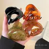 Pinza para el Cabello Pequeña con Forma Irregular de Calabaza para Mujer con Cabello Fino, Pasador para Moño Completo, Pinza de Tiburón para la Parte Posterior de la Cabeza, Accesorio para el Cabello de Alta Gama