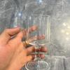 Copa de Vidrio de Borosilicato Mariposa de Primavera Alto Valor Estético Sala de Estar Comedor Hogar Engrosada Rayas Verticales Vidrio Transparente