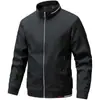 Chaqueta de Negocios Casual Versátil Personalizada Cortavientos Sudadera de Manga Larga para Hombre Primavera y Otoño Ajustada Cuello Alto Superior Chaqueta Transfronteriza
