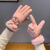 Luvas para Mulheres no Inverno, Tela Sensível ao Toque para Ciclismo, Veludo Grosso para Veículo Elétrico, Impermeável, à Prova de Frio, à Prova de Vento, Quentes para Ciclismo, Antiderrapantes