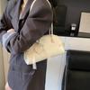 Bolsa de Mão Popular de Nicho Transfronteiriça Feminina Novo Estilo Primavera e Verão 2025 Simples Versátil Bolsa de Ombro Textura Bolsa de Axila Travesseiro