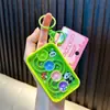 Llavero de disco de engranaje para animales pequeños, juguete de bola, consola de juegos, colgante para mochila, llavero para aliviar el estrés, regalo pequeño al por mayor