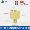 Adaptador de manómetro de cobre puro, reductor con roscas internas y externas M5M6M8M10M12M14*1.5M16 G1/4