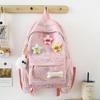 Nueva mochila de viaje a rayas para niña, bonita mochila para estudiantes universitarias, ligera y a la moda.