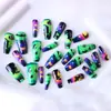 Manicure Mais Vendida Transfronteiriça Europeia e Americana Halloween Fantasia Bruxa Gato Preto Morcego Abóbora Ballet Longo Unha Atacado