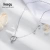 Hee goo d0108 s925 colar de prata anel duplo numeral romano colar de personalidade da moda diamante clavícula cadeia