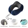 Almohada Cervical de Espuma Viscoelástica en Forma de U de Amazon, Suministro Exclusivo Transfronterizo, Almohada Portátil para Siesta de Viaje, Almohada de Avión, Venta al por Mayor de Exportación Directa