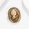 Broches Retro Europeos y Americanos Transfronterizos, Boutonnières de Retrato de Belleza, Broches de Pedrería de Alta Gama, Pines de Pecho para Suéteres, Venta al por Mayor de Joyería