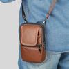 Bolsa de Cintura Masculina de Couro Genuíno com Cinto para Trabalho, Bolsa de Celular Resistente ao Desgaste para Homens, Acessórios de Celular de Alta Qualidade, Multifuncional