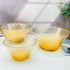 Tazón de Almacenamiento con Patrón Martillado Estilo Japonés Vajilla Creativa Hogar Lavado de Té Tazón Transparente para Ensalada Plato de Postre Plato Grande para Fruta
