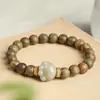 Pulsera de Cuentas de Sándalo Verde de Material Viejo Original Pulsera de Semilla de Pasión de Sándalo para Estudiante de Bosque Femenina Pulsera de Pareja Estilo Étnico Hombres y Mujeres