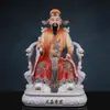 Estátua do Imperador Wenchang Enfeites de Adoração Doméstica Estrela Wenchang Corpo Real Vermelho Estátua de Buda Imperador Wenchang Atacado Resina