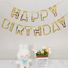 Bandera de feliz cumpleaños decoración de fiesta diseño de escena niño y niña de un año accesorios para fotos infantiles bandera colorida